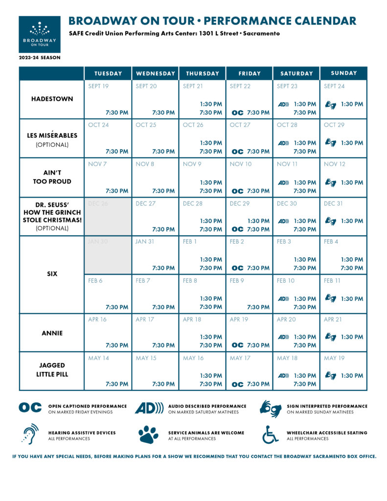 Season Tickets Broadway Sacramento