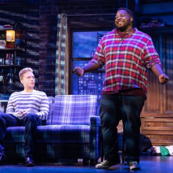 Drew Becker as Michael Dorsey and Jared David Michael Grant as Jeff Slater in
the National Tour of TOOTSIE. Photo by Evan Zimmerman for MurphyMade.