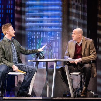 Drew Becker as Michael Dorsey and Steve Brustien as Stan Fields in the National Tour of TOOTSIE. Photo by Evan Zimmerman for MurphyMade.