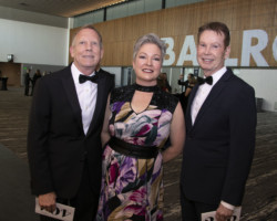 Allan Robin, Sara Hanson and Larry Johnson at the Broadway Sacramento Gala May 7, 2022