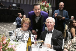 Betty and Bill Loftus with Keith McLane at the Broadway Sacramento Gala May 7, 2022