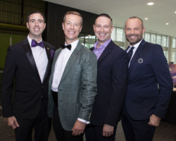 David Heitstuman, Peter Colussy, Spencer Tschida, Rob Stewart at the Broadway Sacramento Gala May 7, 2022