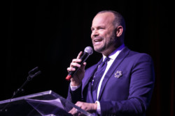 Emcee Rob Stewart at the Broadway Sacramento Gala May 7, 2022