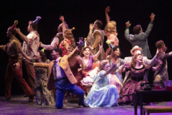 The company in the Broadway At Music Circus production of SUNSET BOULEVARD at the UC Davis Health Pavilion July 23-28. Photo by Charr Crail.